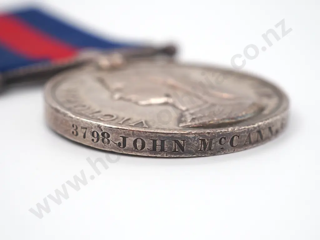NZ War Medal (1864-1866) - 3798 John McCann, 68th Lt Infantry Image 1++