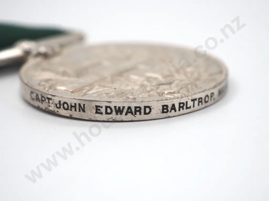 Long Service Medal Pair - Capt. J.E. Barltrop, Manchester Rifle Vols. Image 1++