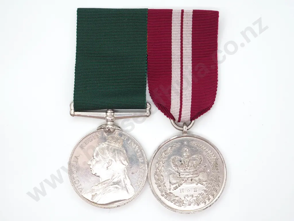 Long Service Medal Pair - Capt. J.E. Barltrop, Manchester Rifle Vols. Image 1++