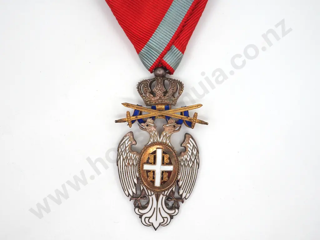 Serbian Order of the White Eagle, IV Class with Swords Image 1++