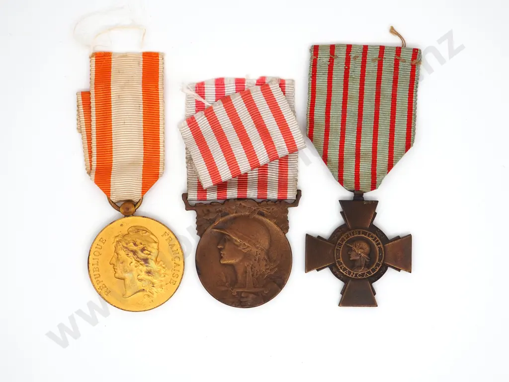 Three French World War One Era Medals Image 1++