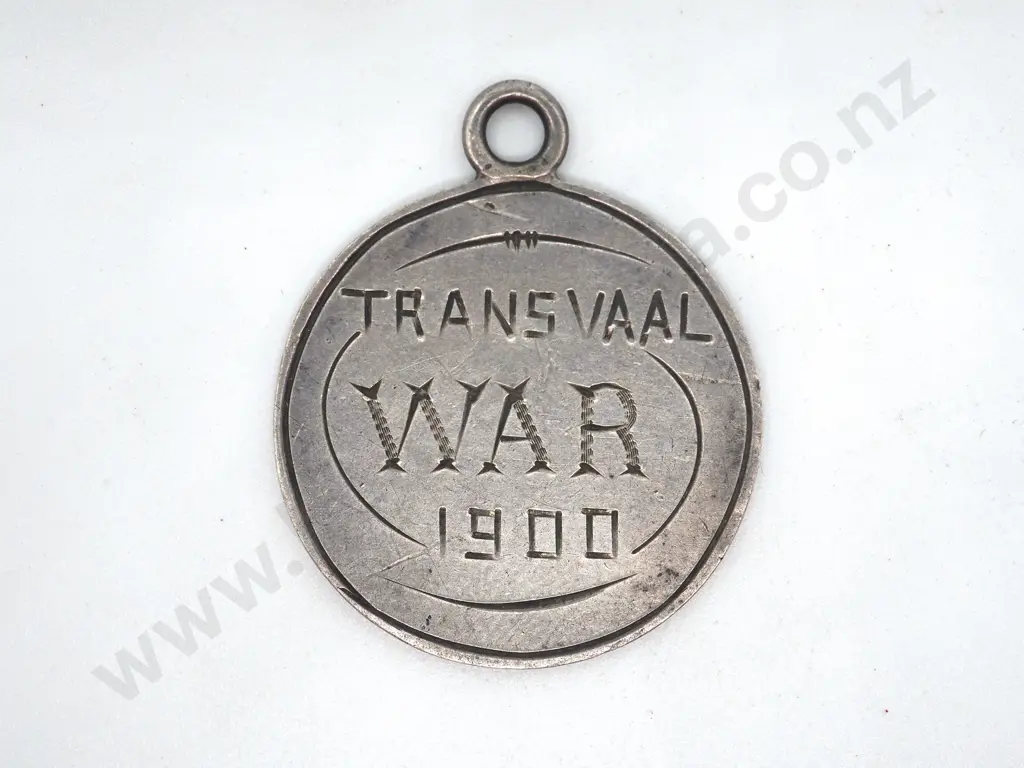 Transvaal War 1900 Sterling Silver Award Fob Image 1++