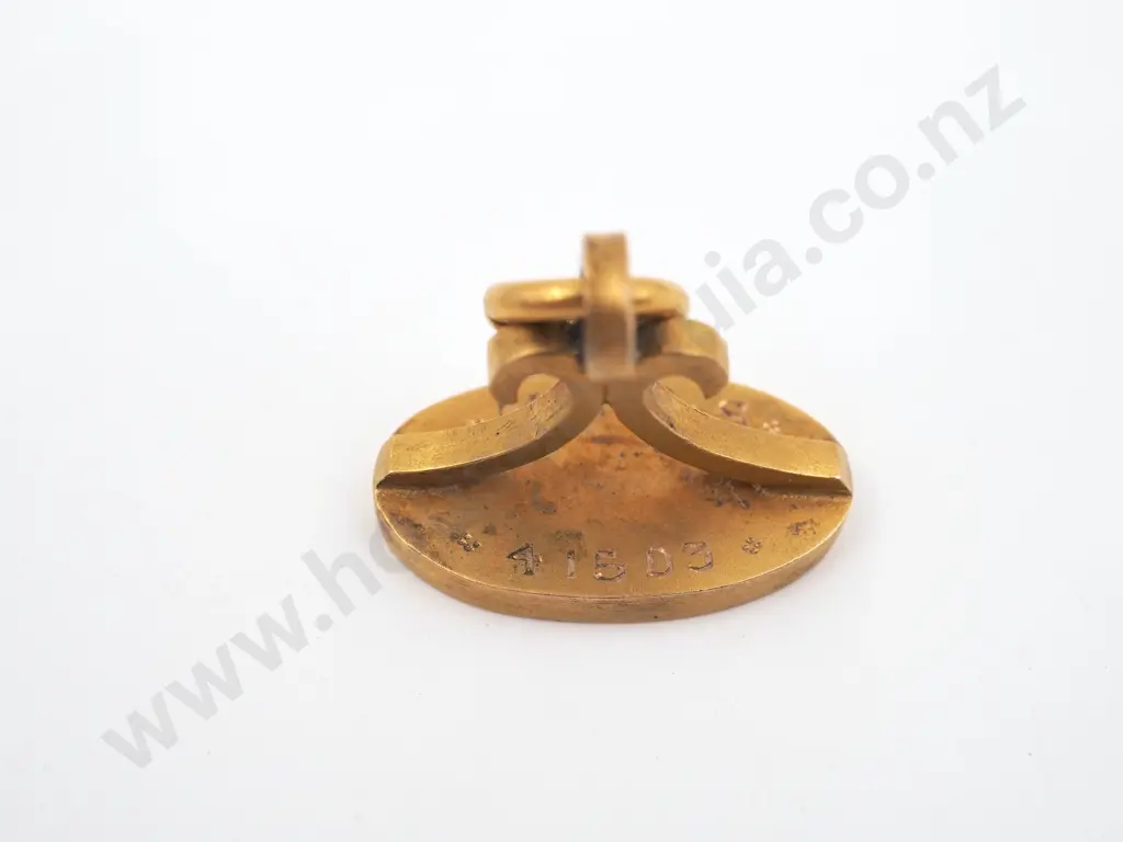 NZEF 9ct Gold WW1 Return Fob - 41503 W Cunningham (Manaia) Image 1++