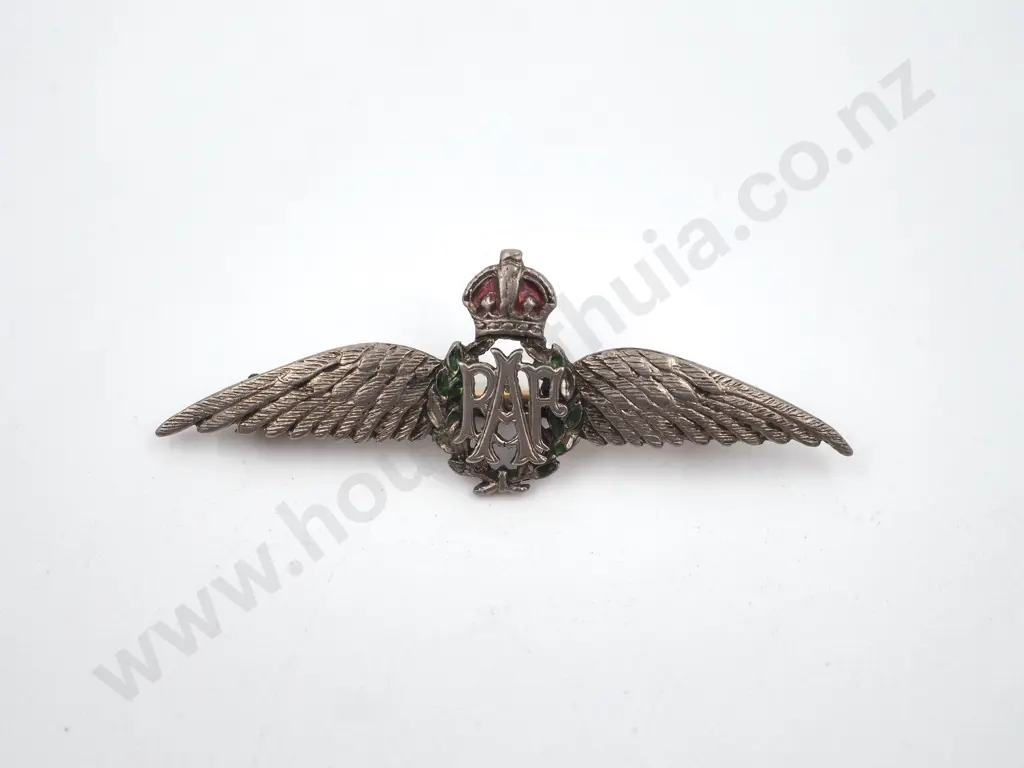 18ct Gold RAF Wings Sweetheart Brooch A/F Image 1++