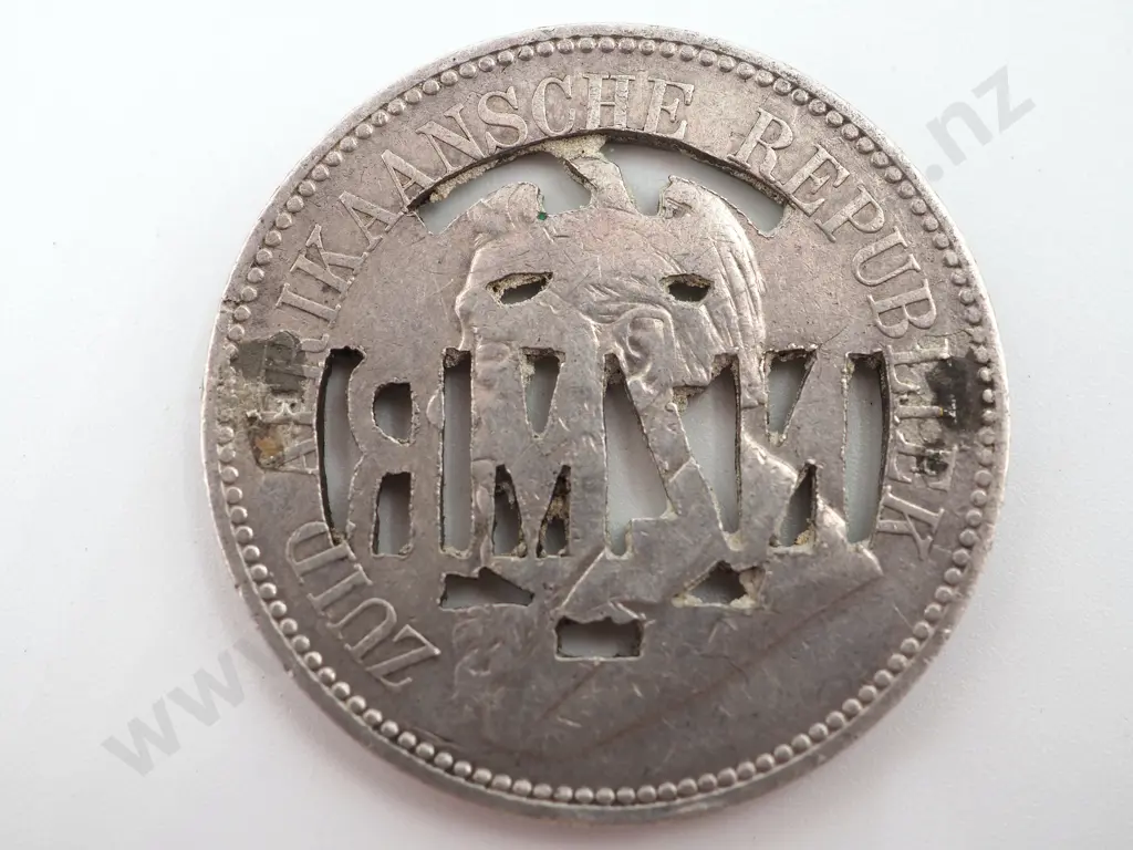 Boer War Veteran Bring Back: New Zealand Mounted Riders 2 1/2 Shilling Coin Brooch Image 1++