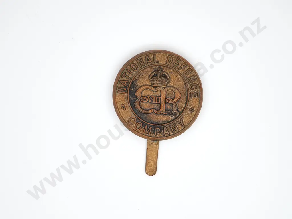 Uncommon Edward VIII National Defence Company Badge Image 1++