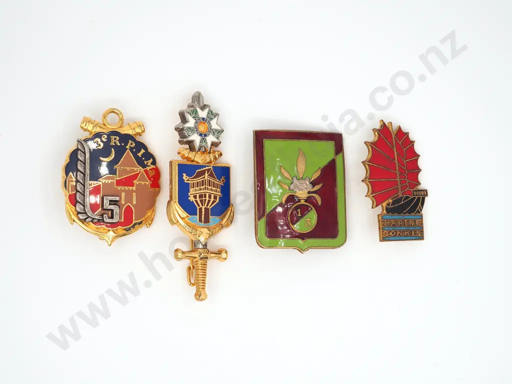 Four French Military Badges made by Arthus Bertrand Image 1++