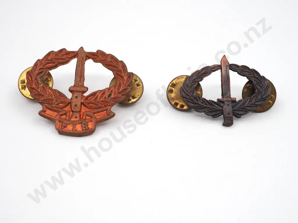 Two Fiji Military Badges Image 1++