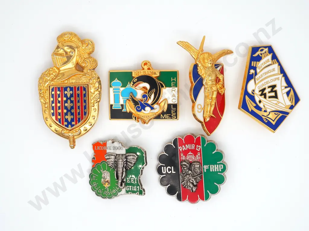 Six French Military Badges made by Boussemart Image 1++
