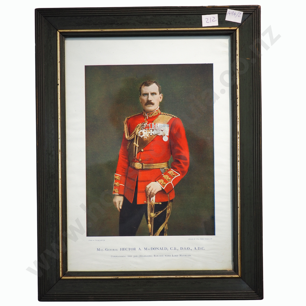 Framed General Hector Macdonald Military Print Image 1++