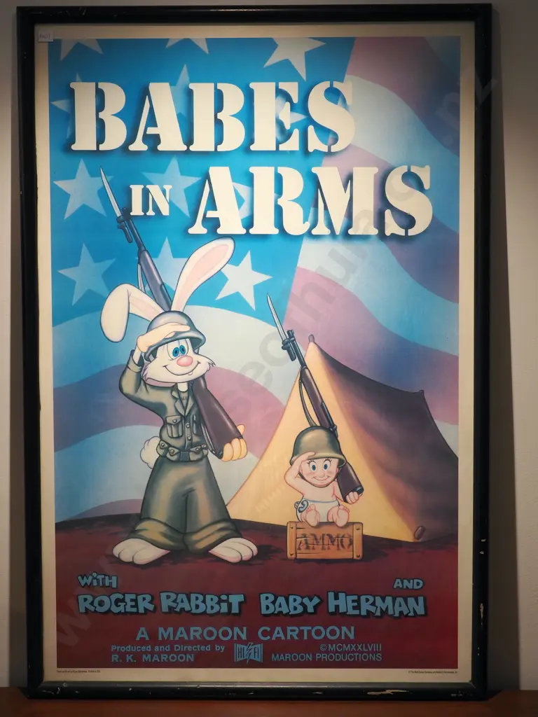Large Disney "Babes in Arms" Original Framed Movie Poster: Late Entry Image 1++