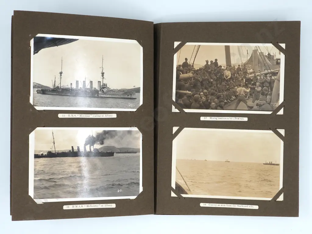 WW1 New Zealand Military Photo Album Image 1++