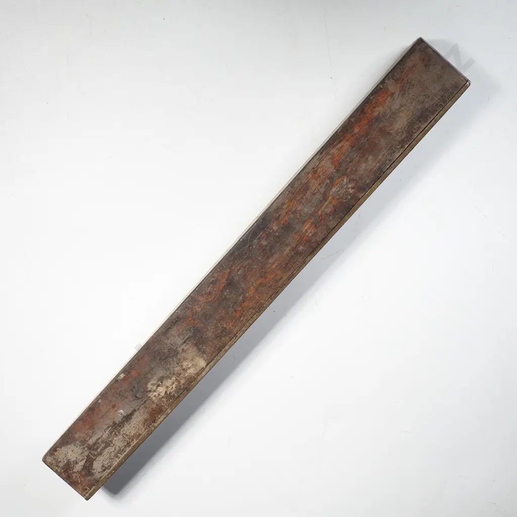 Vintage Mahogany & Brass Spirit Level W Hourglass Window Image 1++