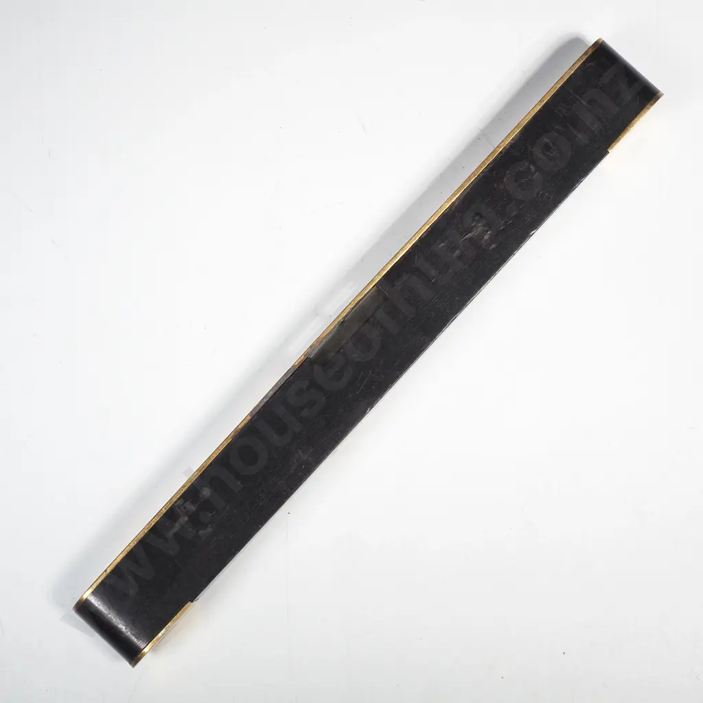 Vintage Ebony  & Brass Spirit Level w Double Glass Vial Image 1++
