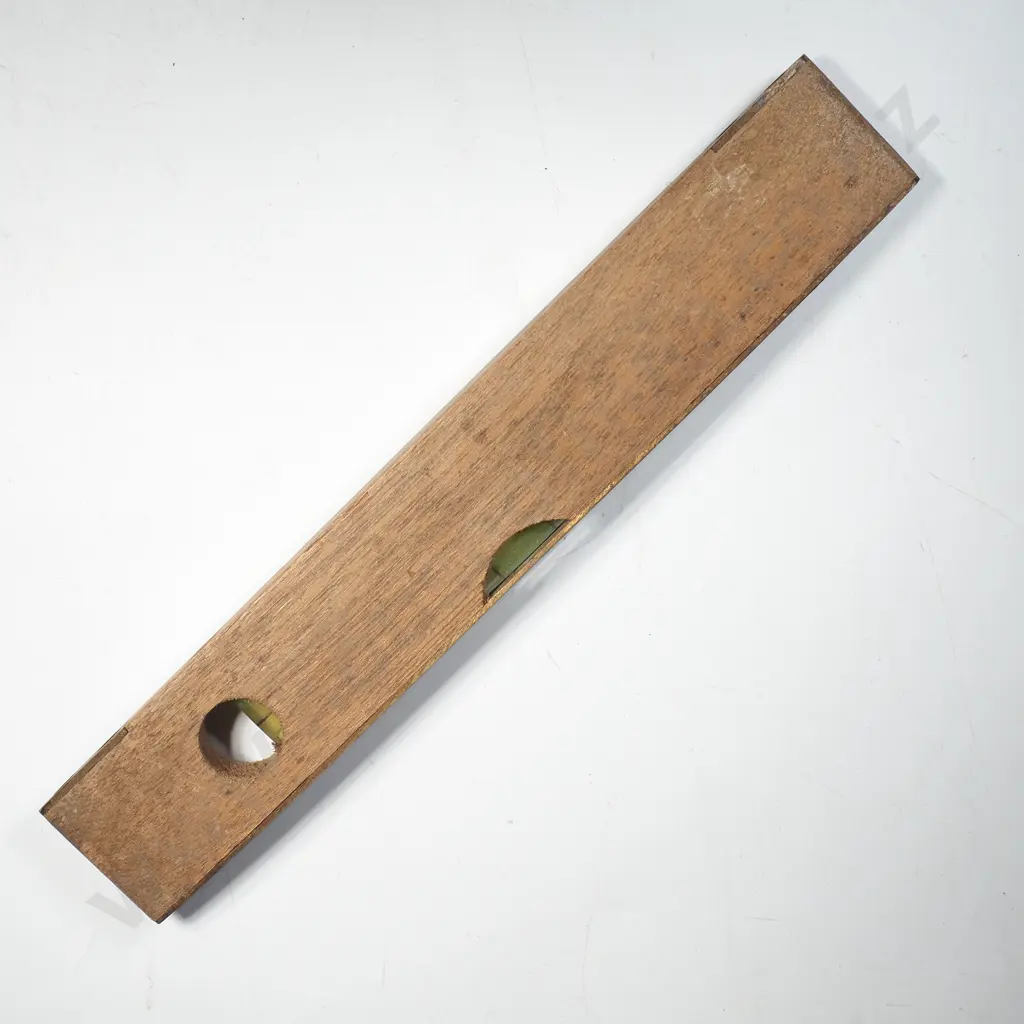 Antique Brass & Torpedo Shaped or Torpedo Shaped Spirit Level  by J Rabone & Sons with One Central Window & Side Window Image 1++
