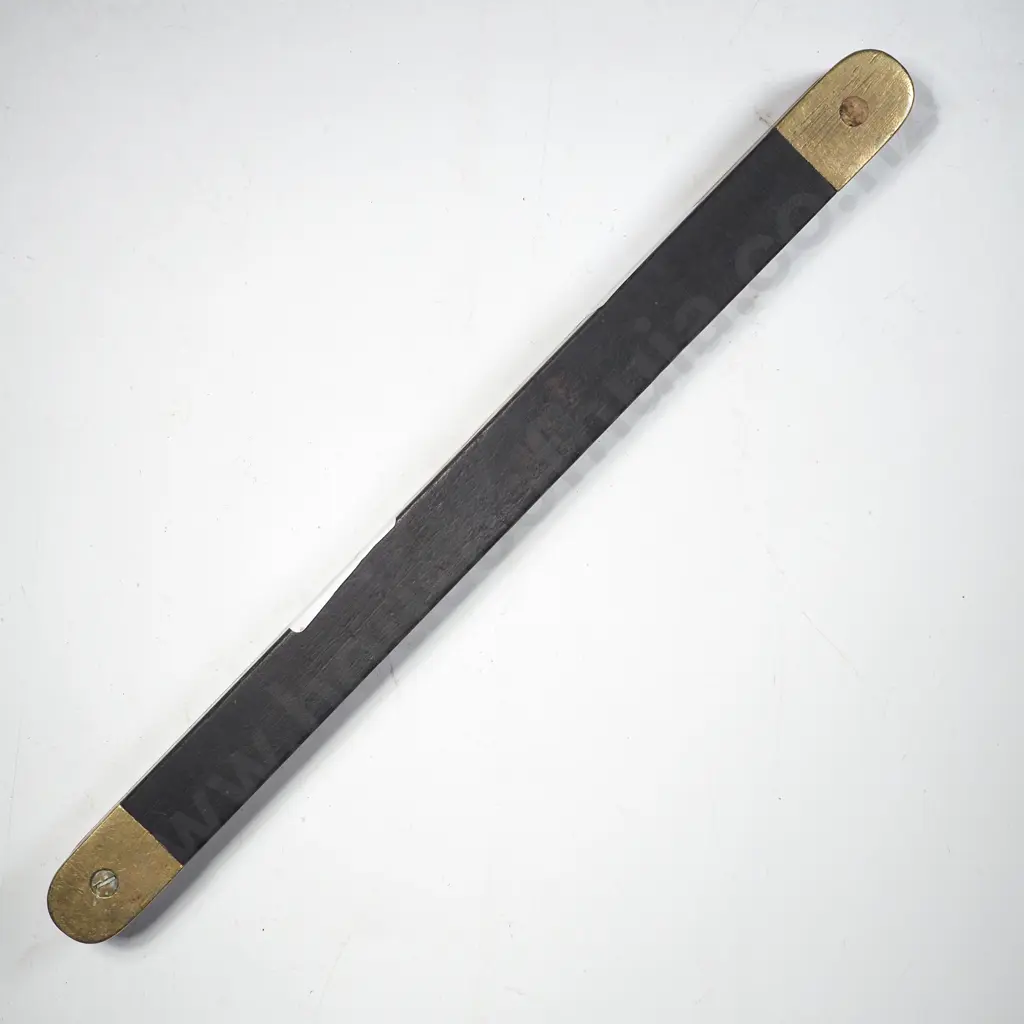 Brass & Dark Wood Pocket Sprit Level w Double Aperture & Side View Ports, By W Marples & Sons Image 1++
