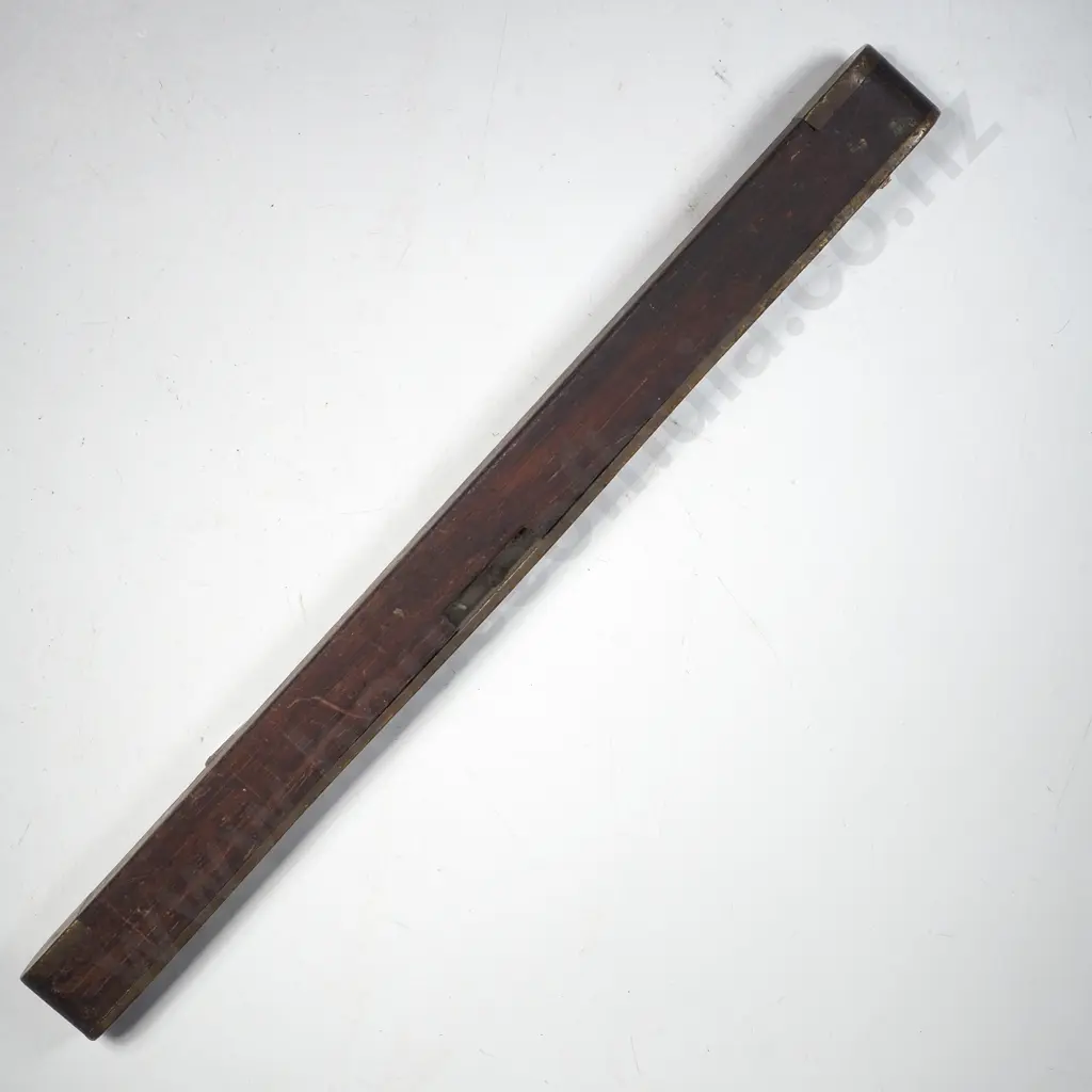 Vintage Brass & Rosewood? & Brass Spirit Level by Marples, Sheffield  w Dual View Glass Bubble Vial & Side Windows Image 1++