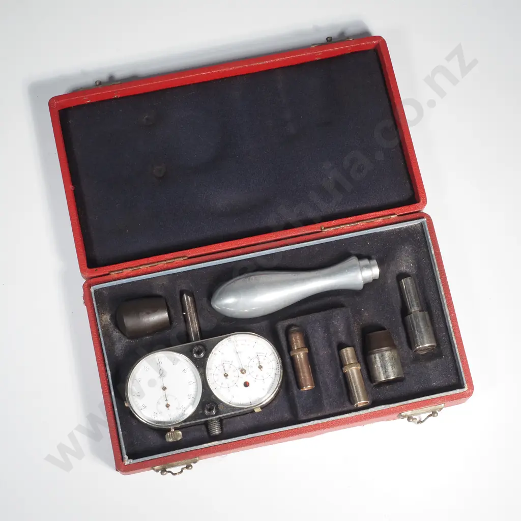 Vintage Deluxe Combined Revolution Counter & Chronograph Tachoscope in Original Box Image 1++