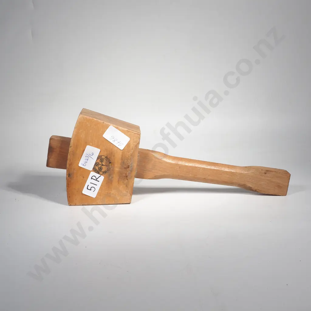 Traditional 'Shamrock Brand' of  William Marples & Sons Ltd. Joiners Wooden Mallet Image 1++