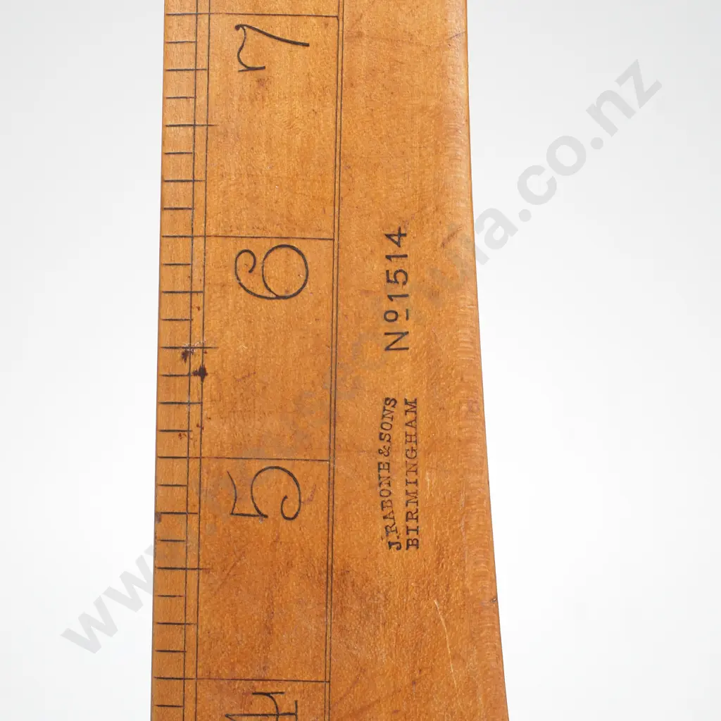 J. Rabone & Sons No. 1514 Boxwood & Brass  Tailor's Square (or Dressmaker's L Shaped Ruler) Image 1++