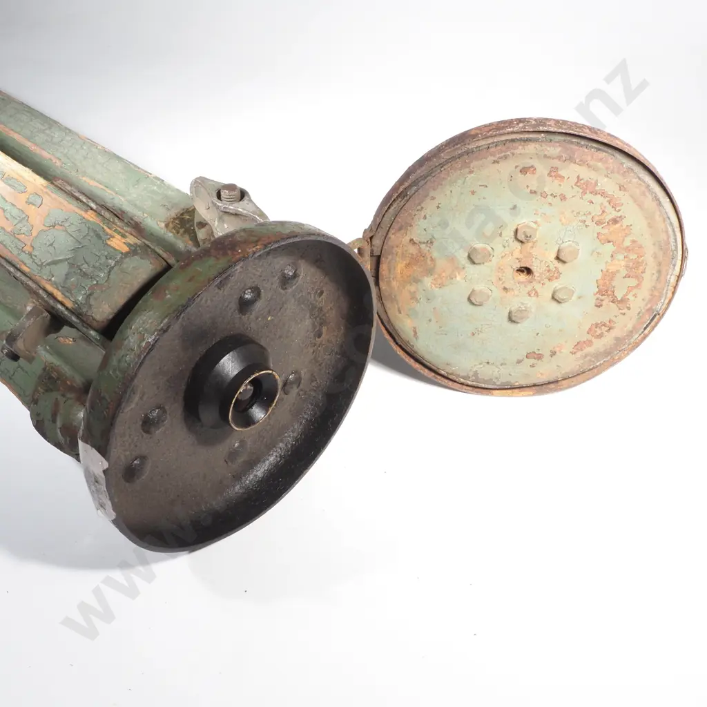 Vintage Wooden &  Metal Tripod w Metal Hardware, Possibly Military Artillery Image 1++
