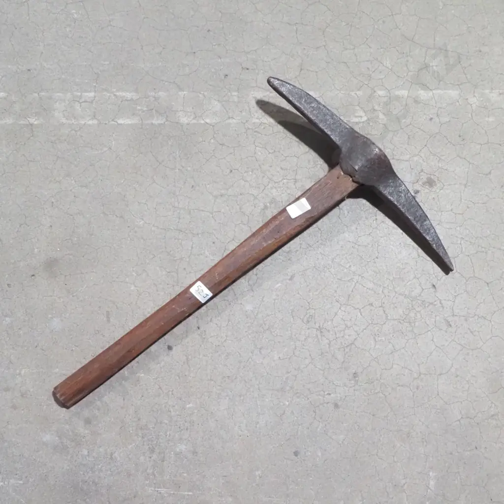 Vintage Pickaxe or Miner's Pick w a Forged Iron Double Pointed Head Image 1++
