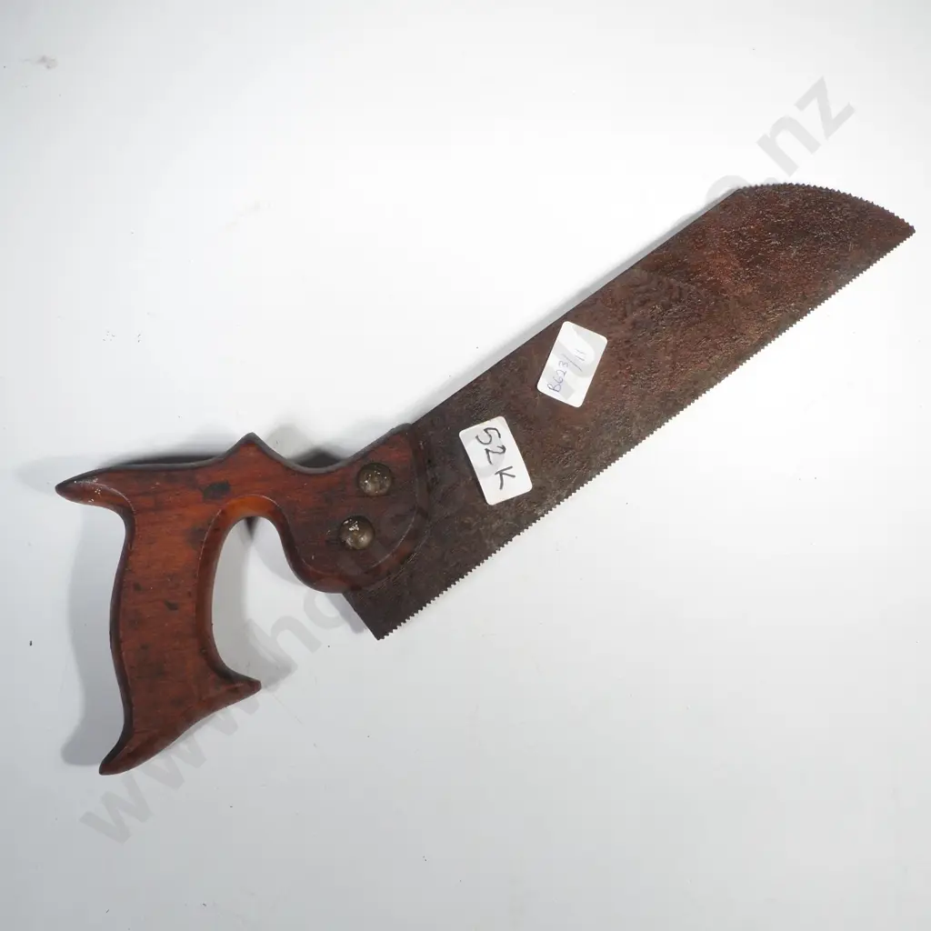 Antique Small Open Handled Flooring  Saw, Sometimes Called a Plumbing Saw Image 1++