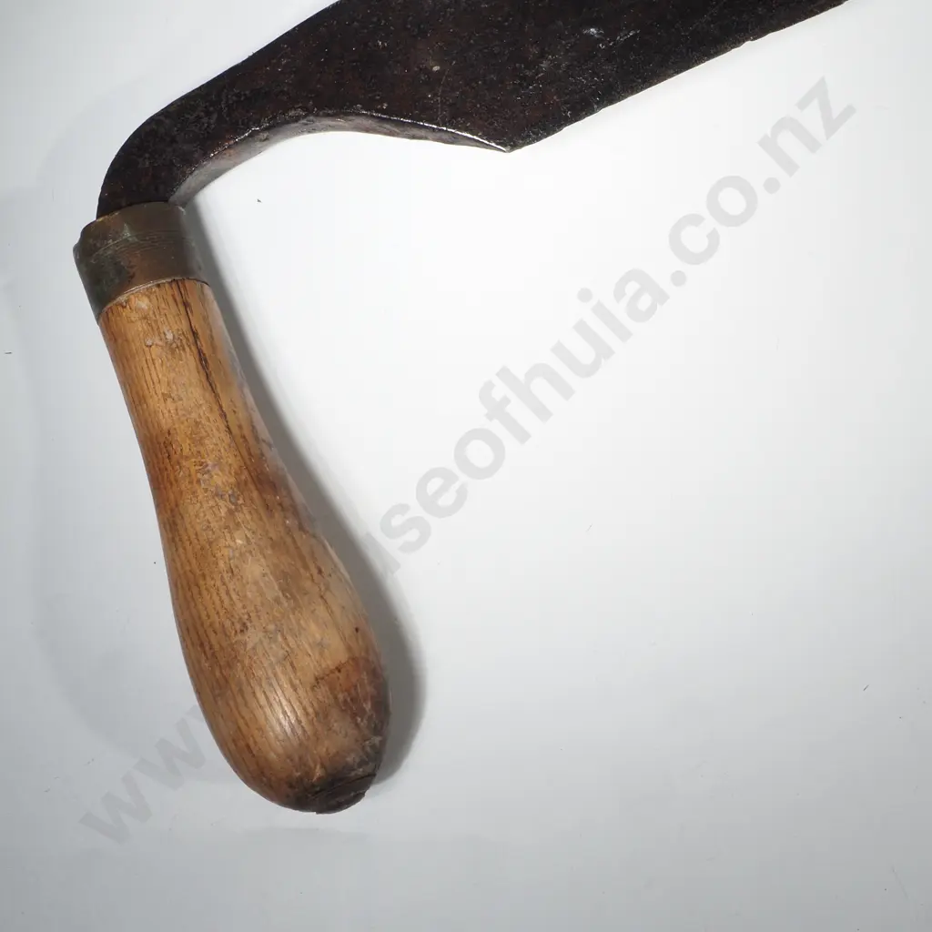 Vintage Drawknife, Traditional Woodworking Hand Tool w a Long Steel Blade & Two Wooden Handles Image 1++