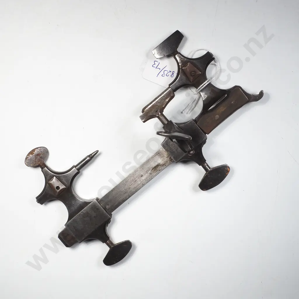 Antique Steel Watchmaker's Pivoting Tool or Pivot Lathe Image 1++