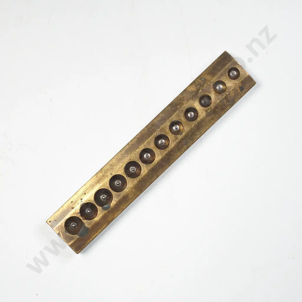 Vintage Brass Jeweller's Beading Block Image 1++