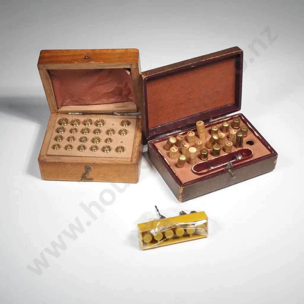 Vintage or Antique Tool Kit, Possibly a Clockmaker's Pivot Bushing Set or Jeweller's Staking Re-Bushing Assortment Image 1++