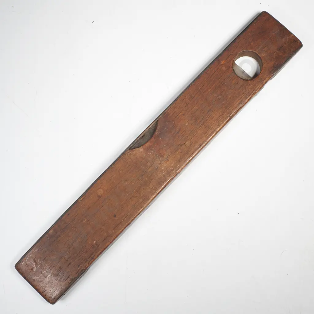 Vintage Wooden & Brass Torpedo Shaped J Rabone & Sons Makers Spirit Level Image 1++