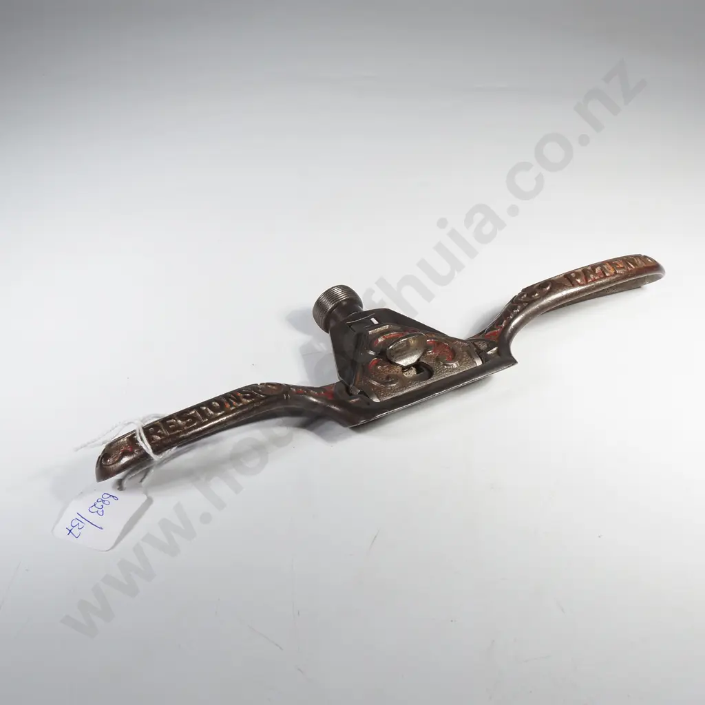 Early Preston's Patent Ornate Spokeshave w Flat Bottom Image 1++