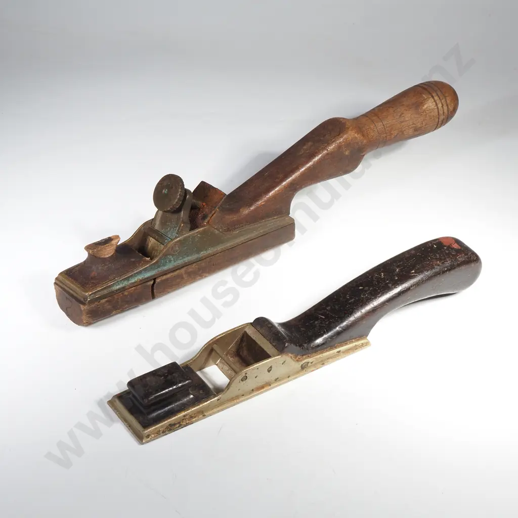 Two Metal Bodied Infill Shoulder Or Rebate Planes w Wooden Handles Image 1++