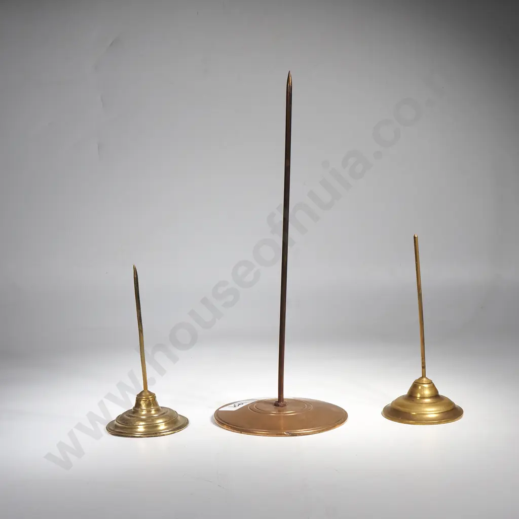 Three Brass Receipt Spikes Image 1++