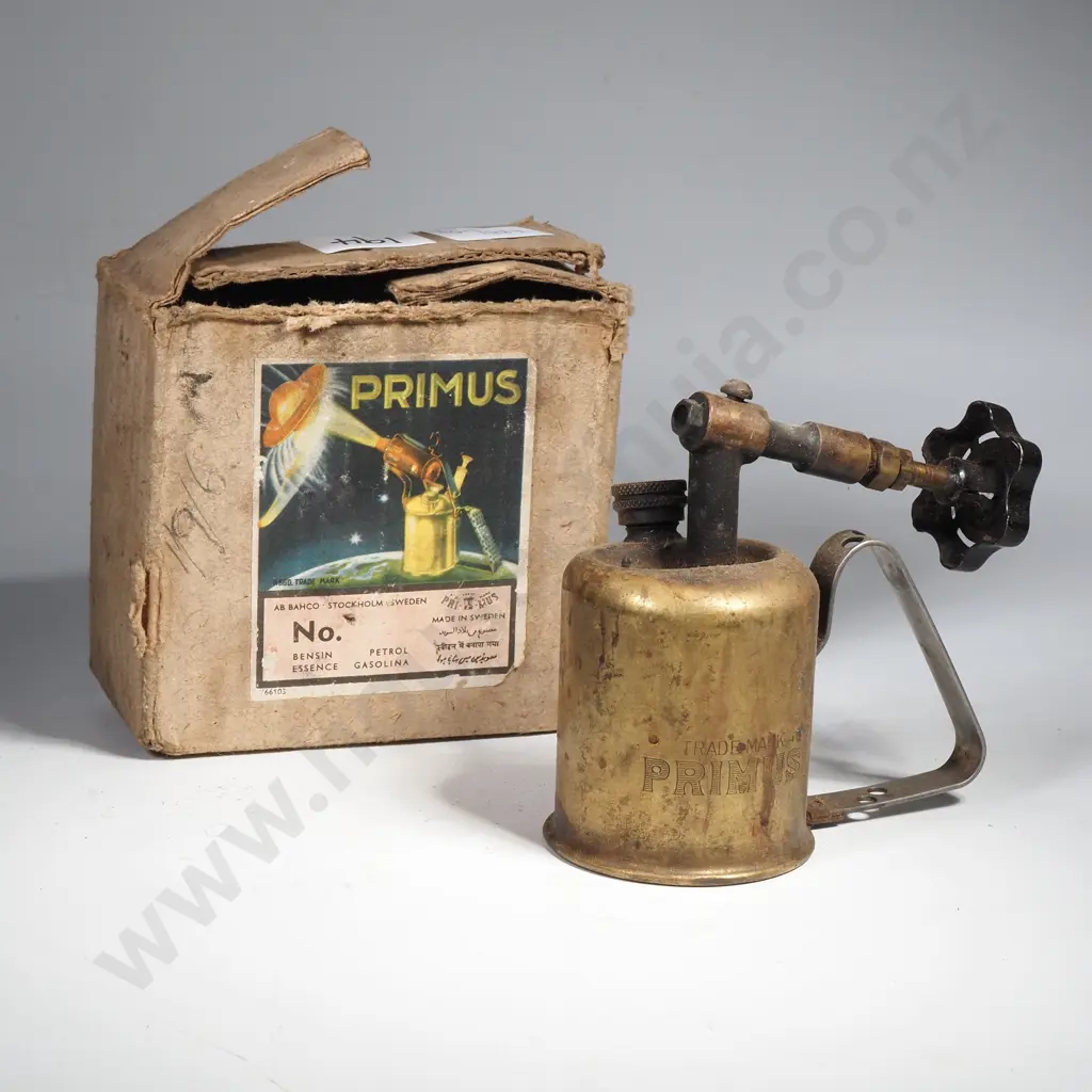 Boxed Primus No 70 Petrol/ Gasoline Camping Stove in its Original Cardboard Packaging by AB B.A Hjorth & Co. Sweden Image 1++