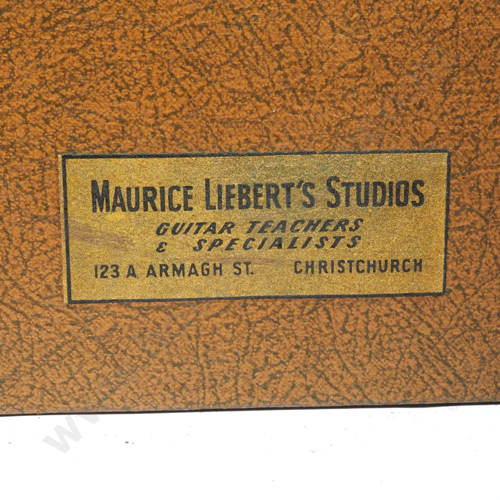 Vintage Guitar Amplifier Cabinet w Small Plaque "Maurice Lieberts Studios" in Christchurch Image 1++