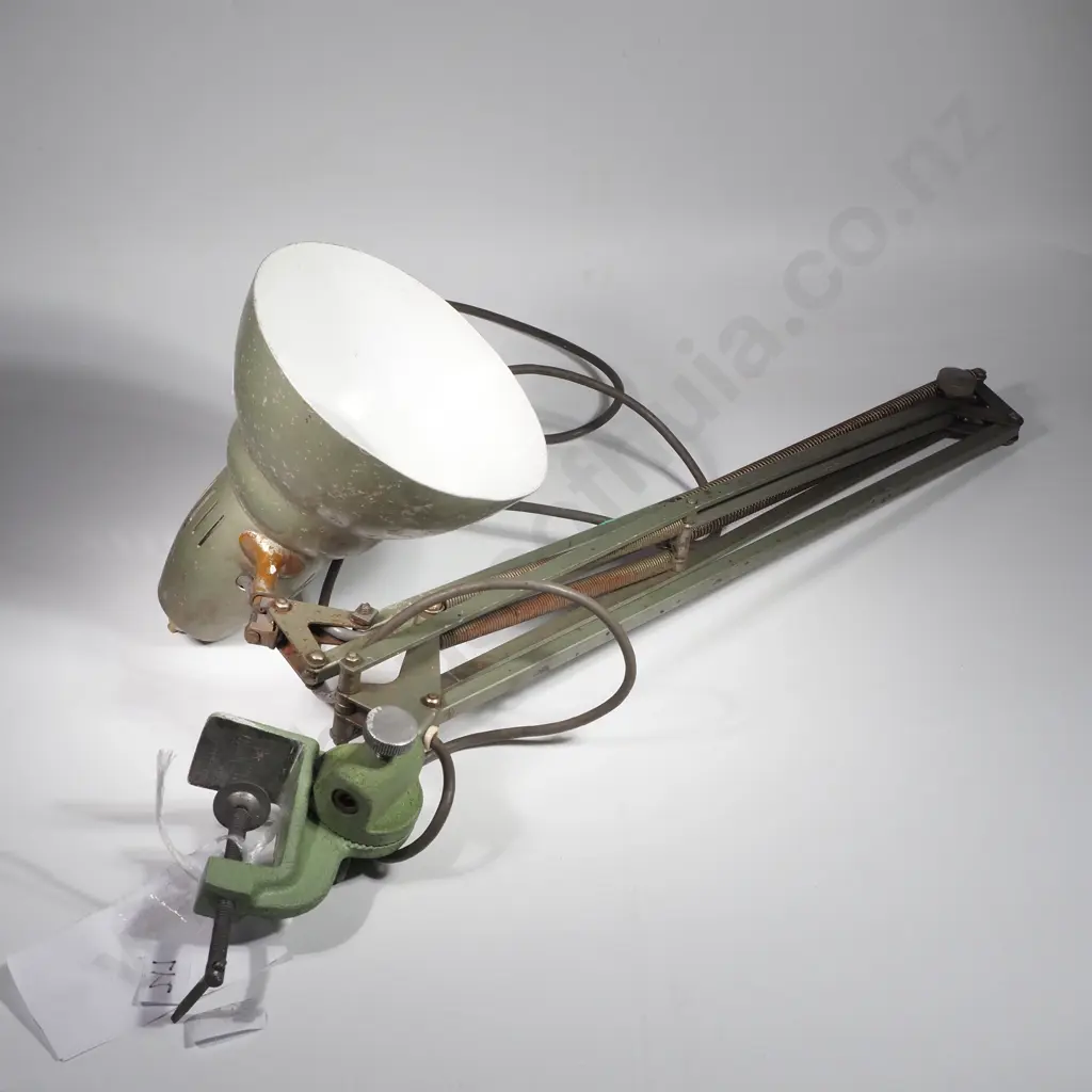 Vintage Green Anglepoise Industrial Lamp Image 1++