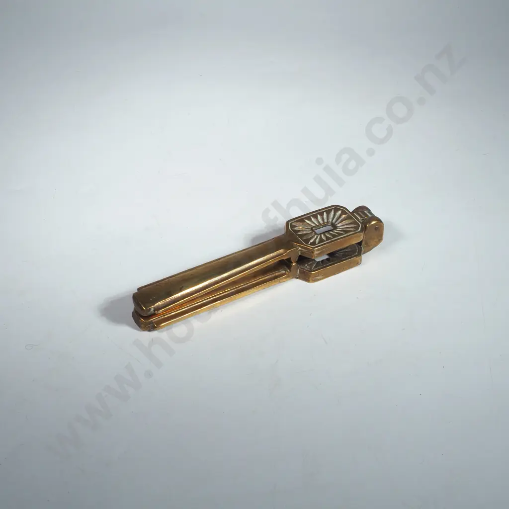 Vintage Brass Hand Held Nut Cracker Image 1++