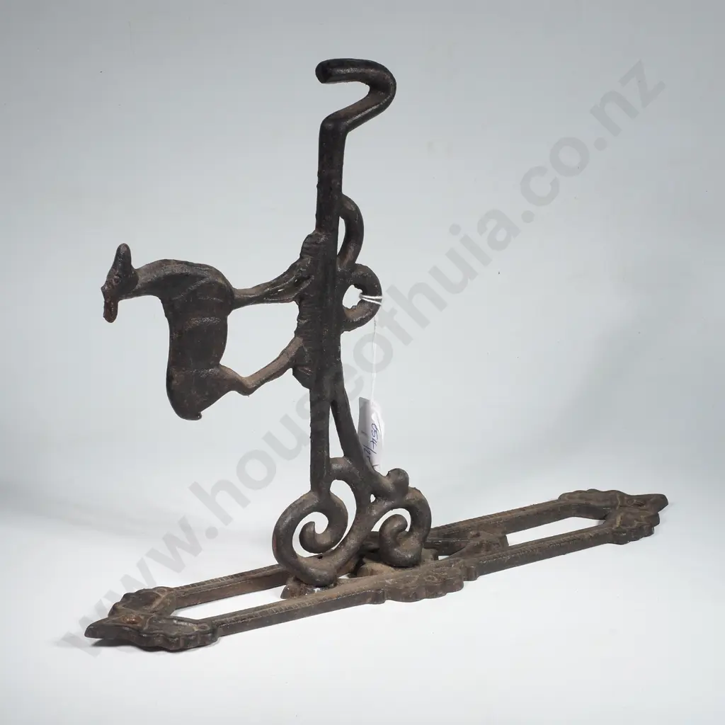 Cast Iron Decorative Wall Hook w Deer atop Image 1++