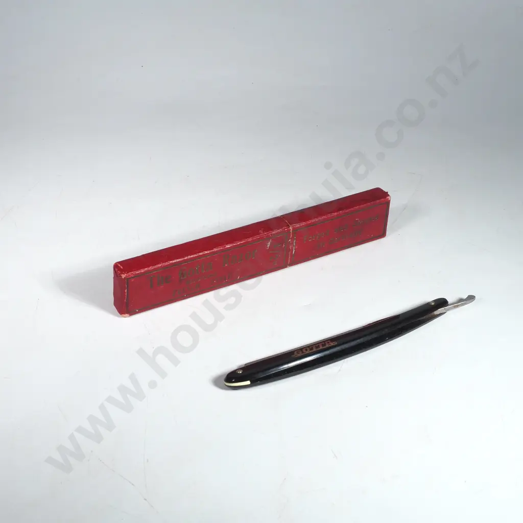 Vintage Cut Throat Razor in Original Box Labeled 'The Gotta Razor' from Gottlieber & Wagner, Solingen Germany Image 1++