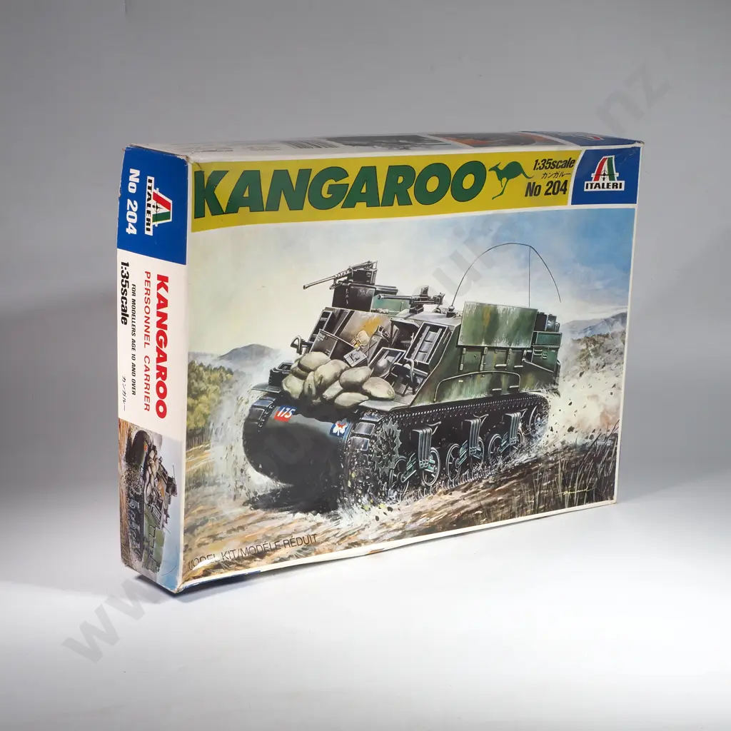 Italeri 1:35 Scale Model Kit of the Canadian Army 'Kangaroo' Armoured Personnel Carrier Specifically Kit Number 204 Image 1++