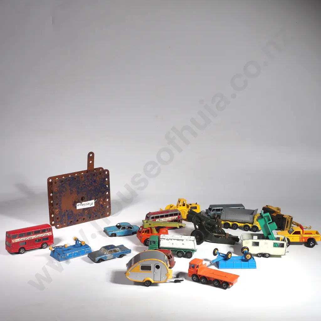 Collection of Playworn Diecast Metal Vehicles from Assorted Brands Including Lesney, Corgi & Matchbox Image 1++