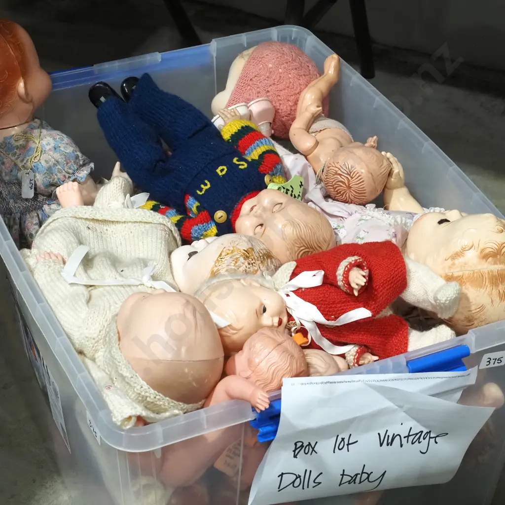 Box of Vintage Baby Dolls Image 1++