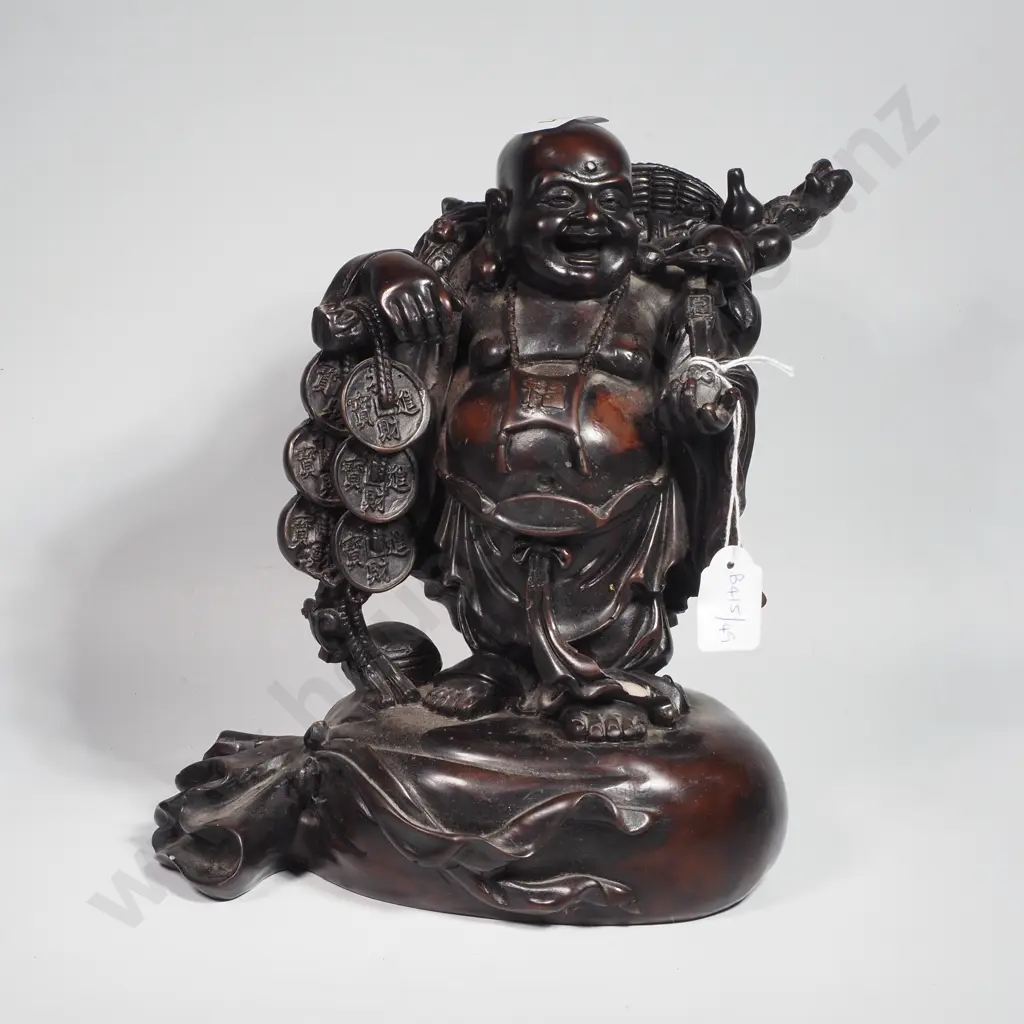 Bronze Coloured Resin Figure of Laughing Buddha Image 1++