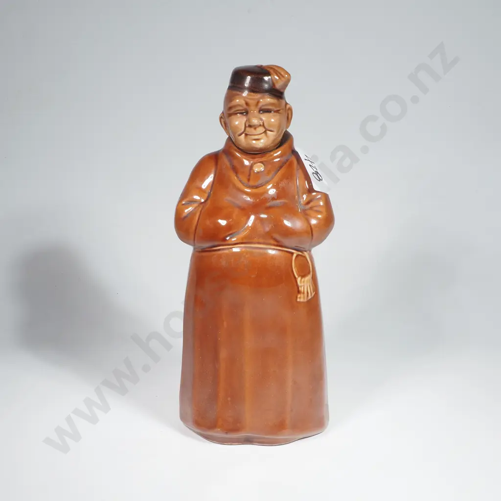 Vintage Brown Glazed Decanter Monk Image 1++