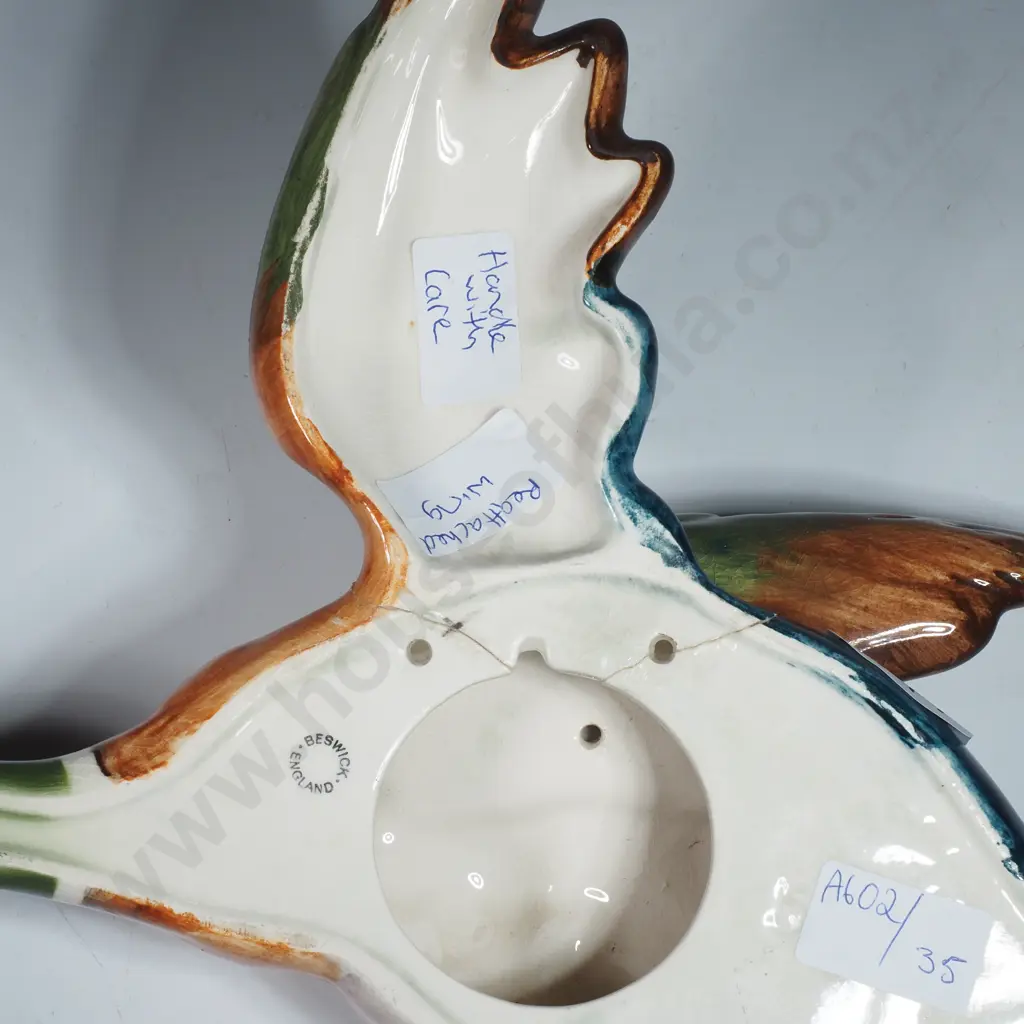 Large Beswick Mallard Flying Duck, Stamped 'Beswick England', Impressed Number 596-0 A/F Image 1++