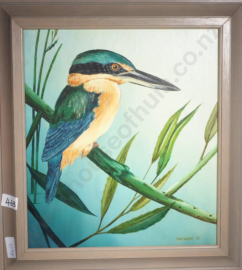 Peter Wardrop - Sacred Kingfisher, Oil on Board Image 1++