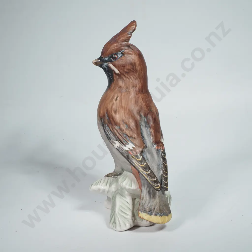 Goebel Cedar Waxwing Figure of a Bird from their 1960s West German Collection w Hand Painted Matt Finish Image 1++