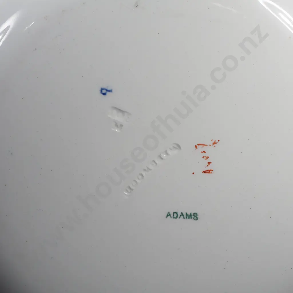 Wedgwood Blue & White Wedgwood Plate w Portland Vase Mark  & Another Wedgwood Plate In the Same Design in Colour 'Adams' Image 1++